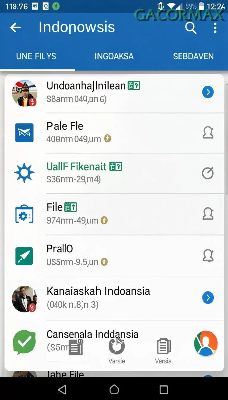 Cuplikan layar 88BOS — pengaturan akun