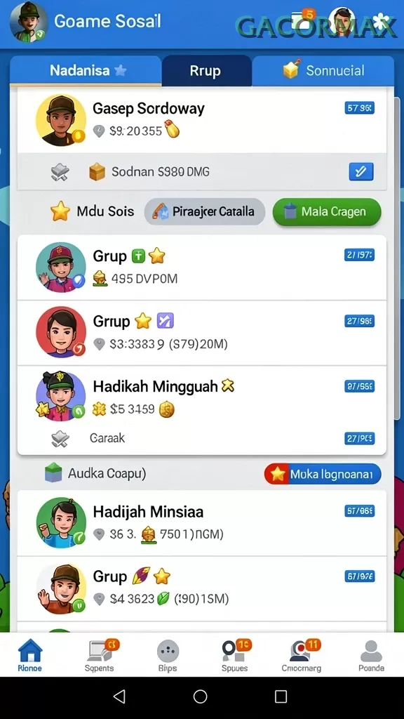 Cuplikan layar RP777 — halaman utama